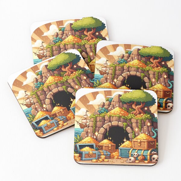 Item preview, Deserted Pirate Island Treasure Trove designed and sold by RobertMartinArt.