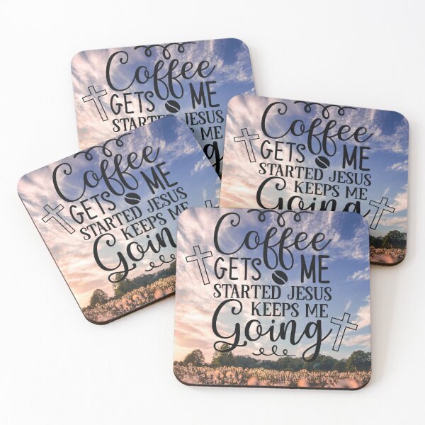 Item preview, Coffee gets me started, Jesus keeps me going! designed and sold by Pixelpenguin23.