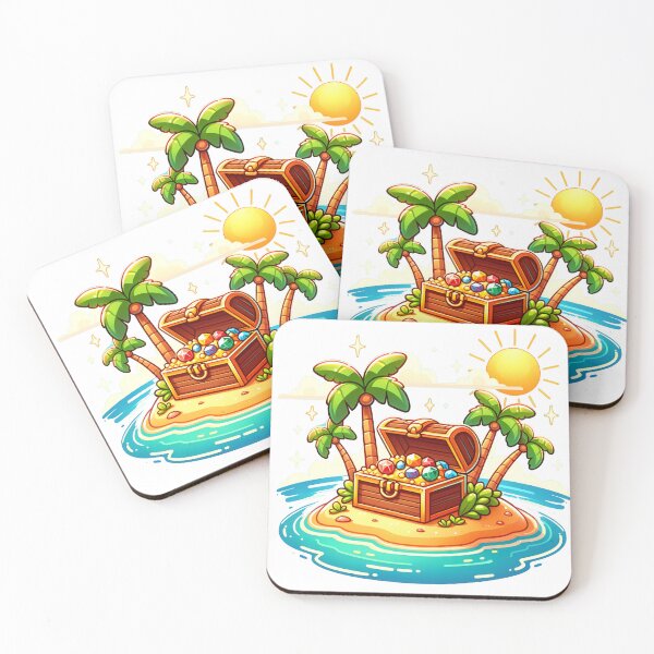 Item preview, Deserted Pirate Island Treasure Trove designed and sold by RobertMartinArt.