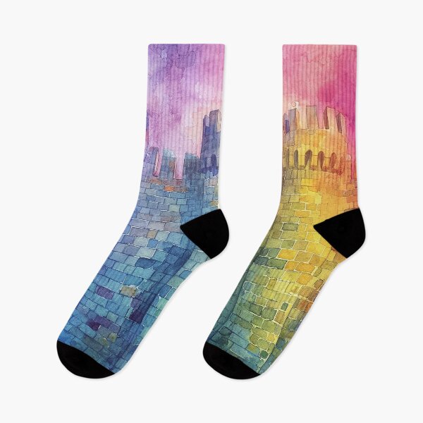 Item preview, Colorful Castle Walls in watercolor style designed and sold by Sp3ctrumOfColor.