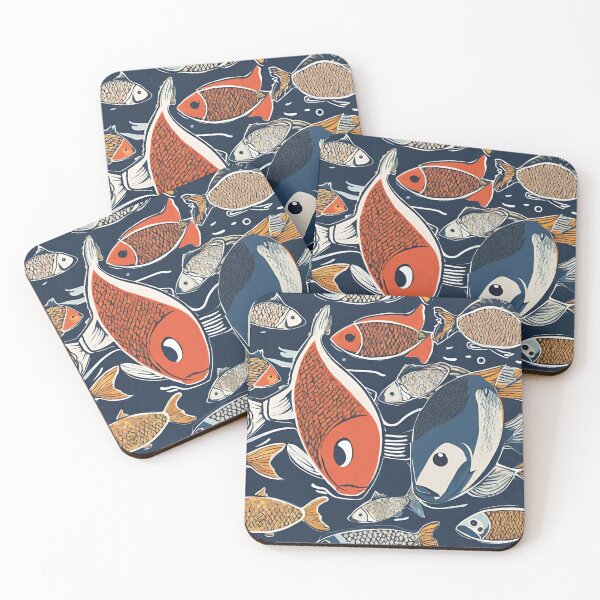 Item preview, Modern Abstract Colorful Fish Art designed and sold by Cuteanimalgifts.