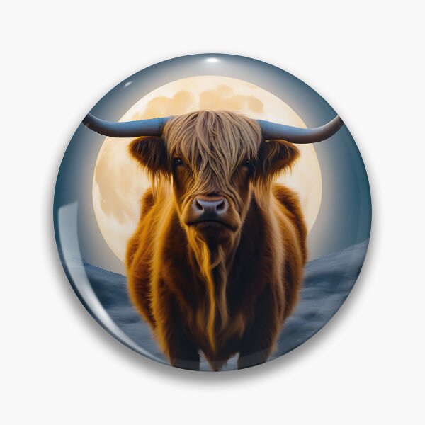 Item preview, Highland Cow & the Moon designed and sold by Zenvo.