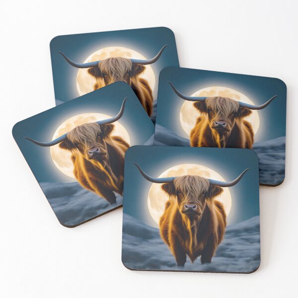 Item preview, Highland Cow & the Moon designed and sold by Zenvo.