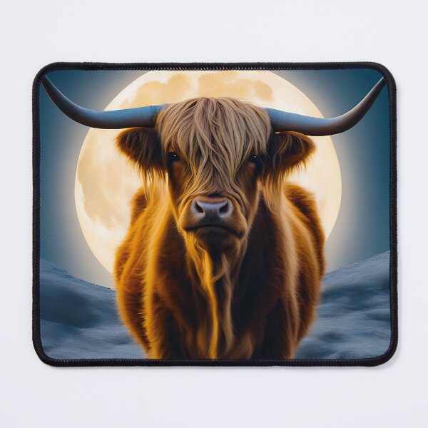 Item preview, Highland Cow & the Moon designed and sold by Zenvo.