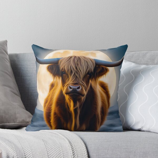 Item preview, Highland Cow & the Moon designed and sold by Zenvo.