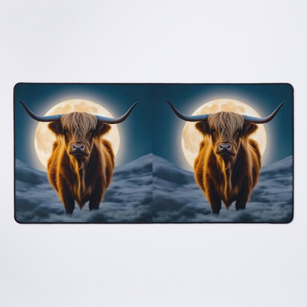 Item preview, Highland Cow & the Moon designed and sold by Zenvo.