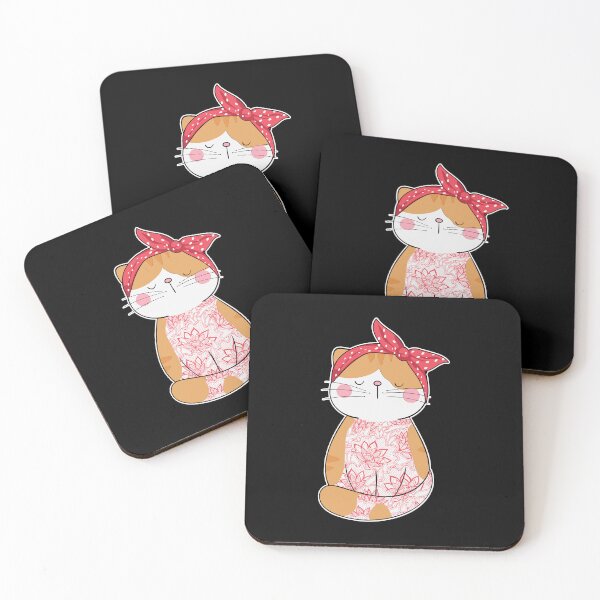 Item preview, Cat in Lotus Tattoo designed and sold by Blok45.