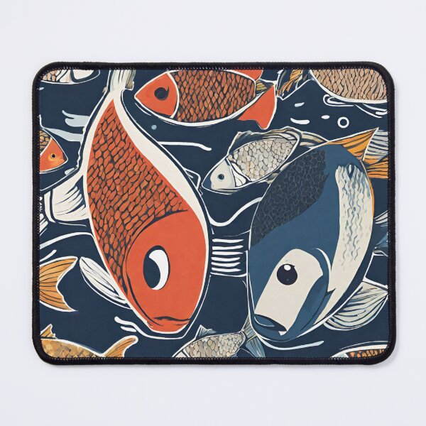 Item preview, Modern Abstract Colorful Fish Art designed and sold by Cuteanimalgifts.
