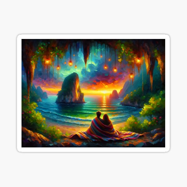 Item preview, Cave Romance at Sunset designed and sold by RobertMartinArt.