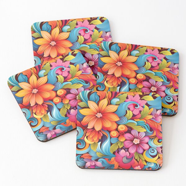 Item preview, Wonderful Vibrant Flowers Pattern #10 designed and sold by GrinGalore.