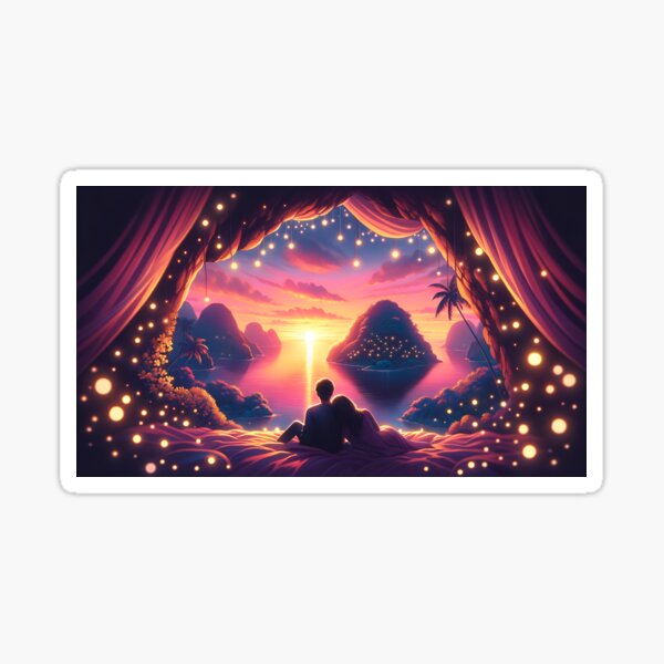 Item preview, Cave Romance at Sunset designed and sold by RobertMartinArt.