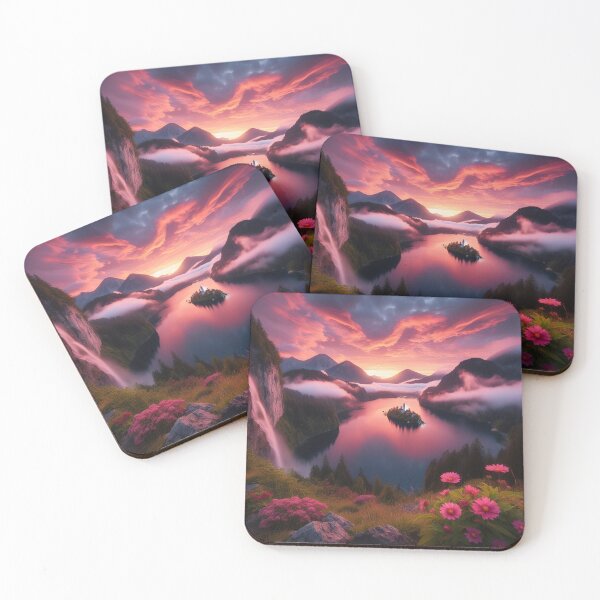 Item preview, Dreamscape - Sunset over the lake designed and sold by Rudi Venter.