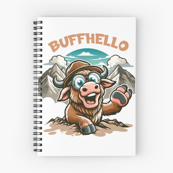 Item preview, Funny Buffalo Art "Buffehello" Design designed and sold by Bilalicia.