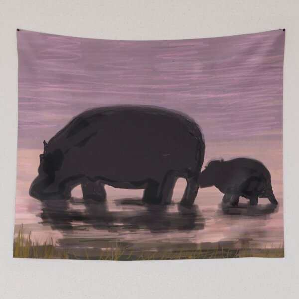 Item preview, Hippo mom baby designed and sold by NathBros.