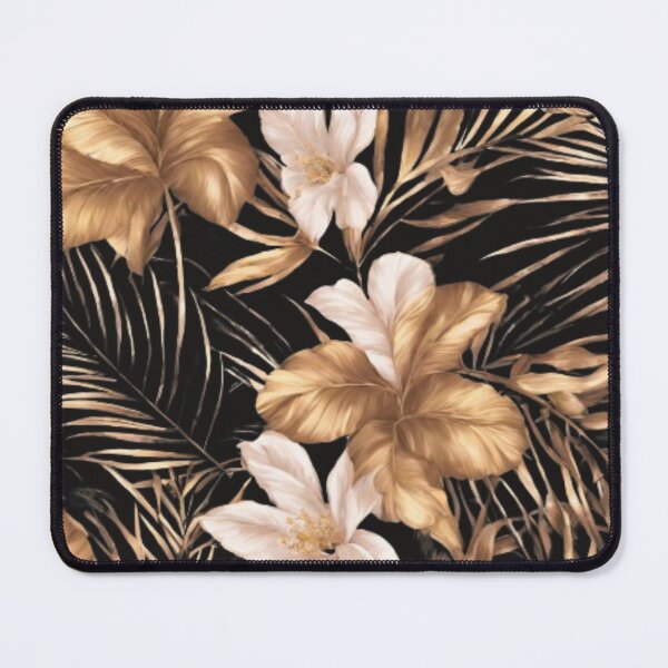 Item preview, PalmLeaf GoldenFlowers NatureInspiredDecor designed and sold by kozlebozle007.