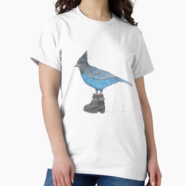 Item preview, blue jay in punk boots designed and sold by JimsBirds.