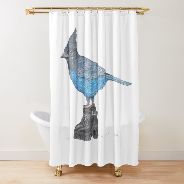 Item preview, blue jay in punk boots designed and sold by JimsBirds.