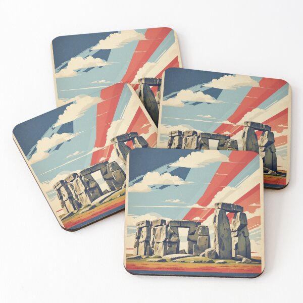 Item preview, Stonehenge Wiltshire UK Vintage Poster Tourism  designed and sold by TravelersGems.
