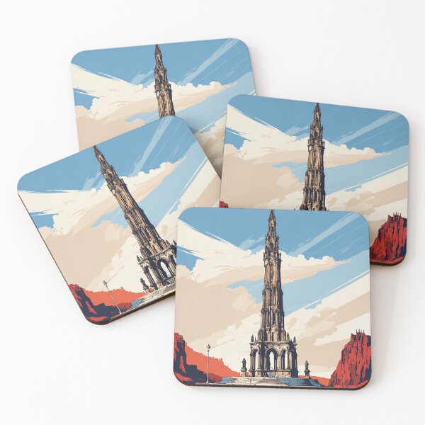 Item preview, Edinburgh Scott Monument UK Vintage Poster Tourism  designed and sold by TravelersGems.