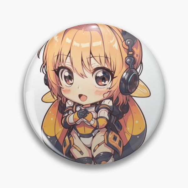 Artikelvorschau, Aufkleber Pin Chibi #10 entworfen und verkauft von AnimaBlu.
