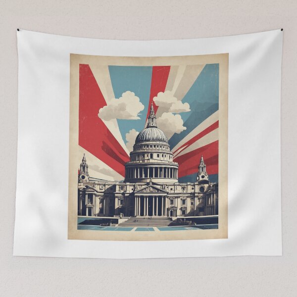 Item preview, Saint Pauls Cathedral London Vintage Poster Tourism  designed and sold by TravelersGems.