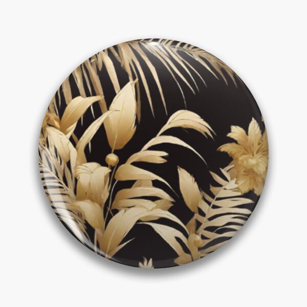 Item preview, PalmLeaf GoldenFlowers NatureInspiredDecor designed and sold by kozlebozle007.