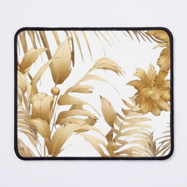 Item preview, PalmLeaf GoldenFlowers NatureInspiredDecor designed and sold by kozlebozle007.