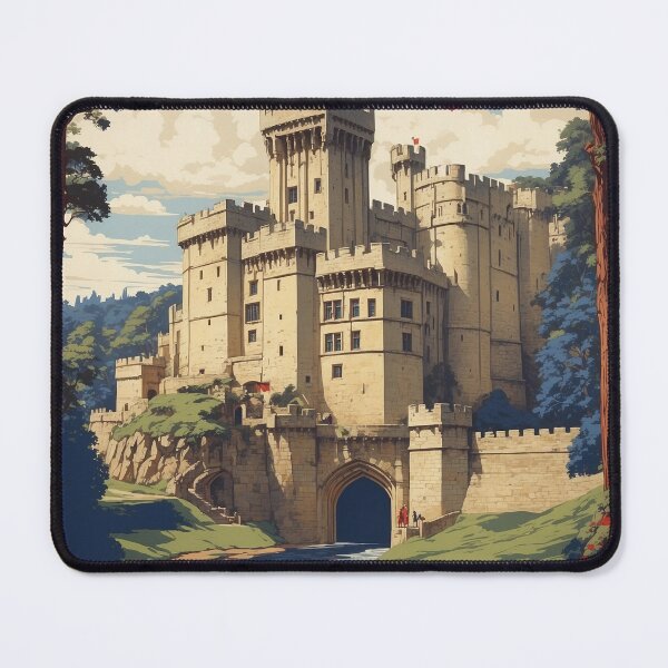 Item preview, Warwick Castle United Kingdom England Vintage Poster Tourism designed and sold by TravelersGems.
