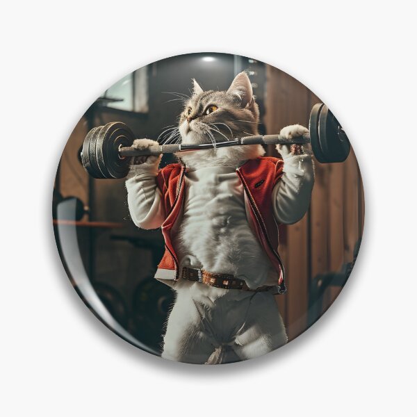 Item preview, Cat working out in the gym designed and sold by dcrc.