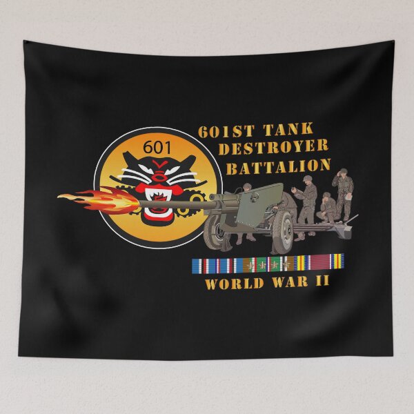 Item preview, Army - 601st Tank Destroyer Bn w Anti-Tank Gun EUR SVC WWII designed and sold by Military Insignia Products.