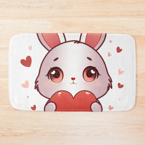 Item preview, A bunny gives a heart designed and sold by lu-print-design.