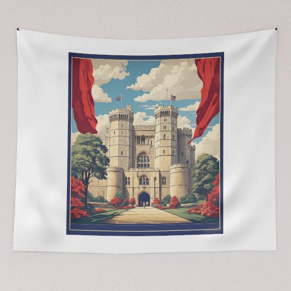 Item preview, Windsor Castle United Kingdom Vintage Poster Tourism  designed and sold by TravelersGems.
