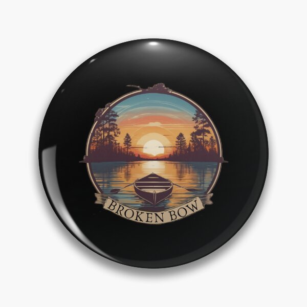 Item preview, Broken Bow Fishing Boat And Paddles Vintage Sunset  designed and sold by Smix Pixels.