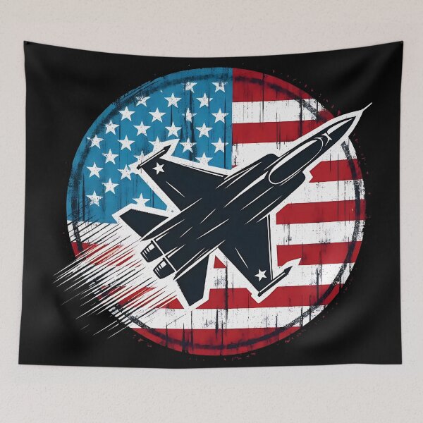 Item preview, Patriotic Skies - American Fighter Jet Power designed and sold by MnDShirts.