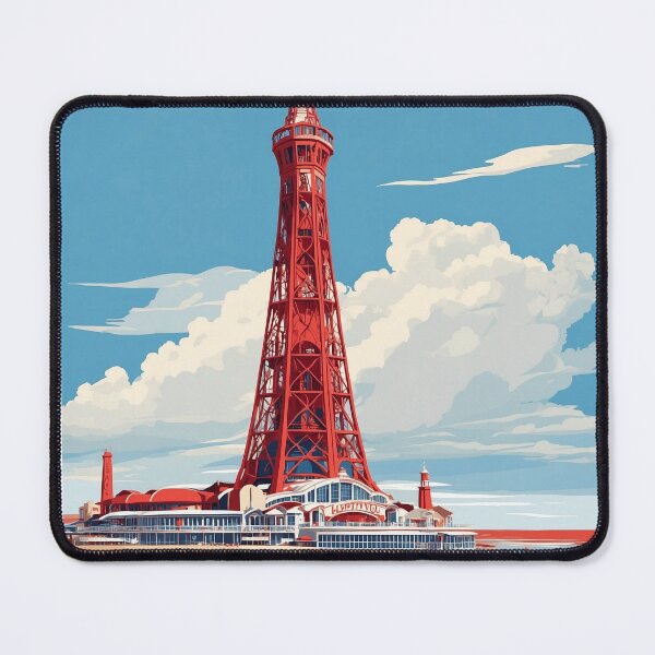 Item preview, Blackpool Tower Lanchashire United Kingdom Vintage Poster Tourism  designed and sold by TravelersGems.
