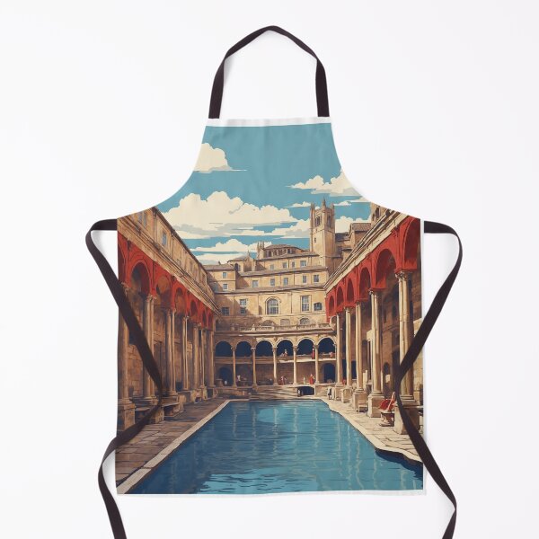 Item preview, Roman Baths United Kingdom england Vintage Poster Tourism designed and sold by TravelersGems.