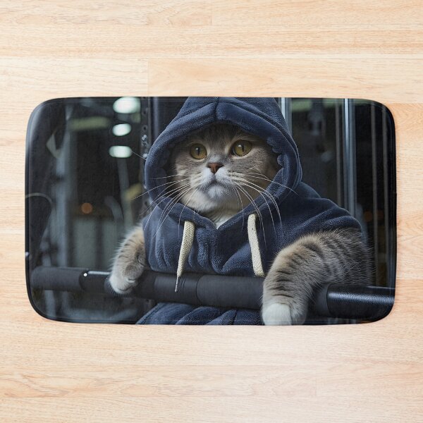 Item preview, Cat working out in the gym designed and sold by dcrc.