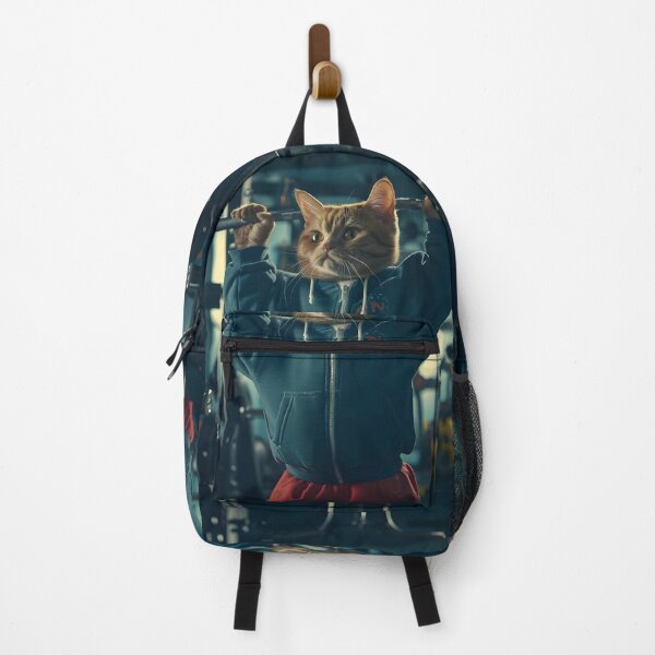 Item preview, cat working out in the gym designed and sold by dcrc.