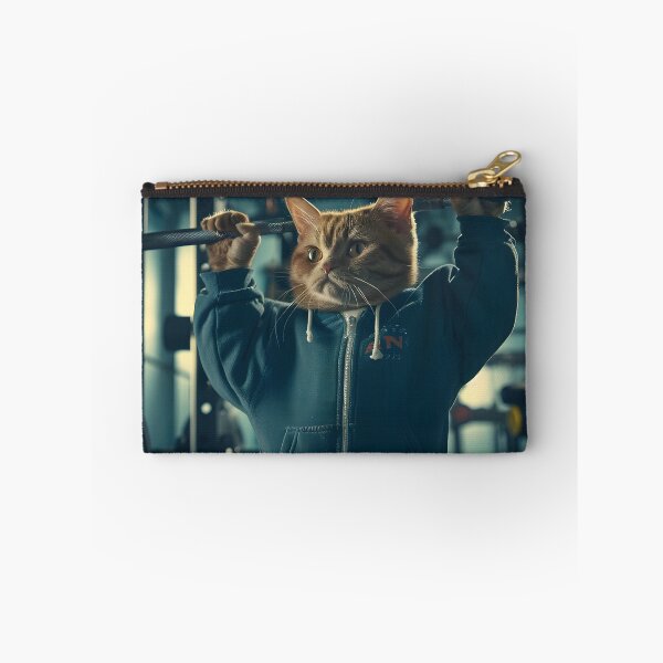 Item preview, cat working out in the gym designed and sold by dcrc.