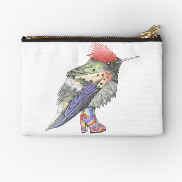 Item preview, Tufted Coquette Hummingbird in Tie Dye Boots.  designed and sold by JimsBirds.
