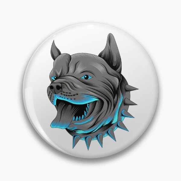 Item preview, XL Bully Fierce Looking Vibrant Grey x Blue Style Pitbull Design designed and sold by GSDDESIGNMERCH.