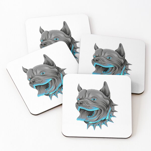 Item preview, XL Bully Fierce Looking Vibrant Grey x Blue Style Pitbull Design designed and sold by GSDDESIGNMERCH.