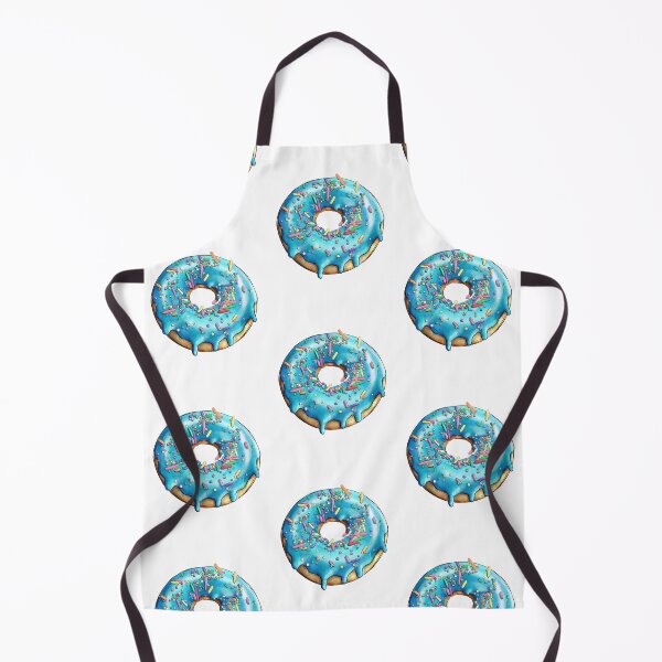 Artikelvorschau, Donut-Zeichnung mit blauem Zuckerguss und Streuseln entworfen und verkauft von MaryGibsonArt.
