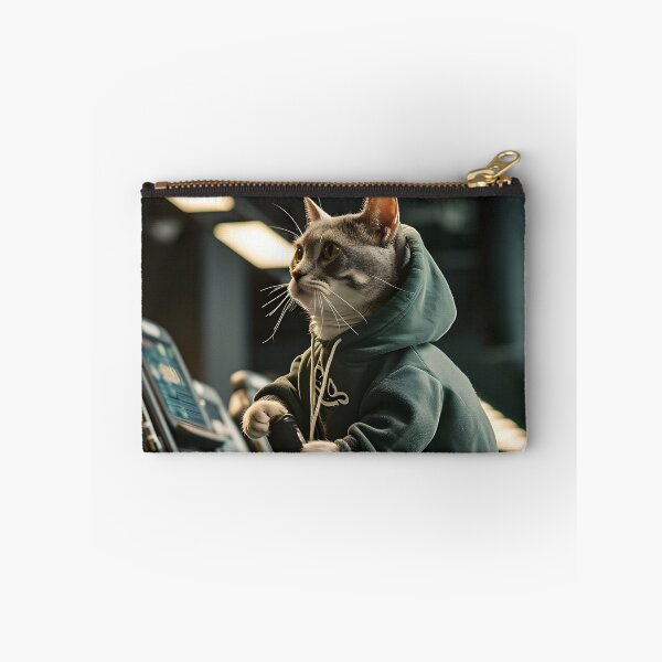 Item preview, cat working out in the gym designed and sold by dcrc.