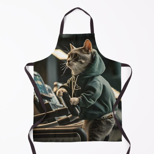 Item preview, cat working out in the gym designed and sold by dcrc.