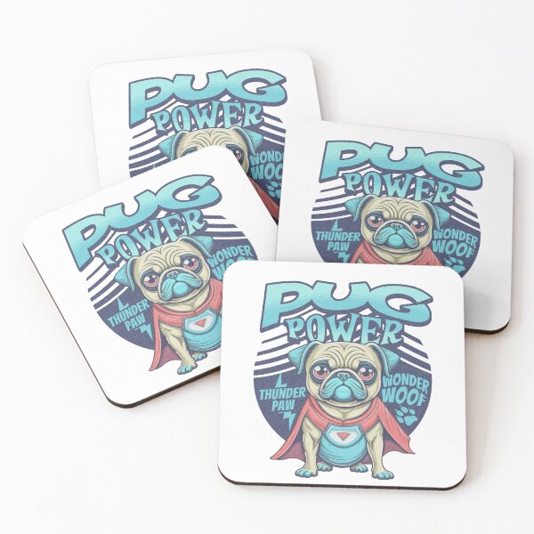 Item preview, Blue Pug Power in a Dapper Suit  designed and sold by dimaxstore.