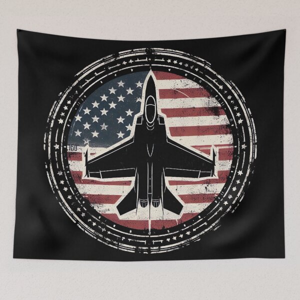 Item preview, Patriotic Skies - American Fighter Jet Power designed and sold by MnDShirts.