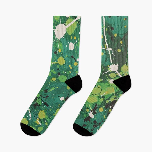 Item preview, Tiled Green Paint Splatter Pattern designed and sold by dcrc.