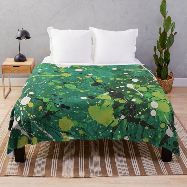 Item preview, Tiled Green Paint Splatter Pattern designed and sold by dcrc.