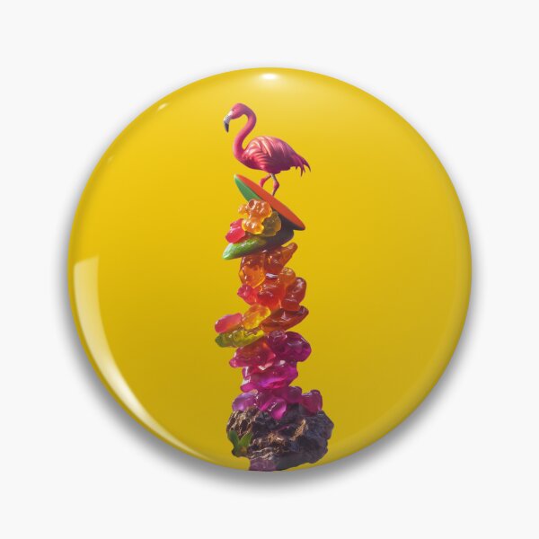 Item preview, Gummy Glide: Flamingo's Sweet Surf Safari designed and sold by AI-Only Creations.